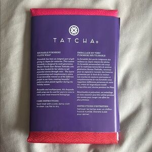 Tatcha Pink Reusable Furoshiki Cloth Wrap
